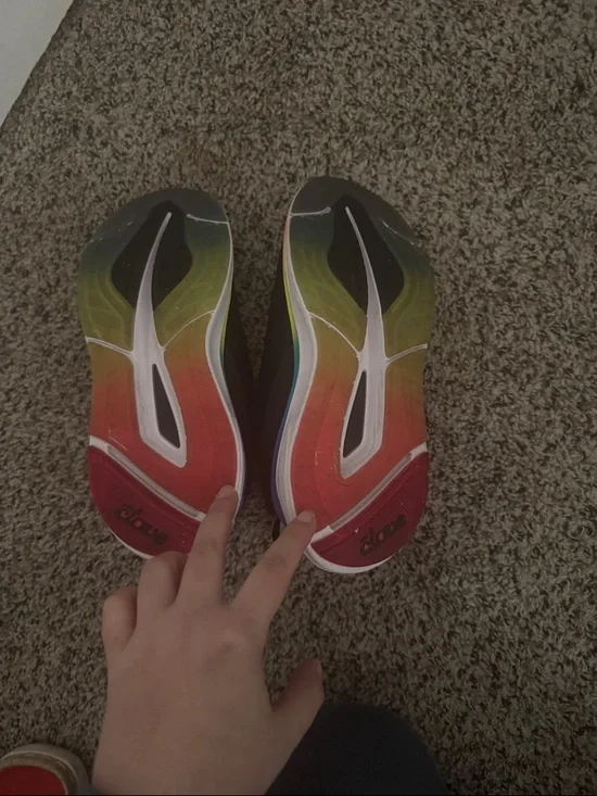 Clove Women’s Black Sneakers with Rainbow Sole - Comfortable Casual Shoes - Picture 4 of 4